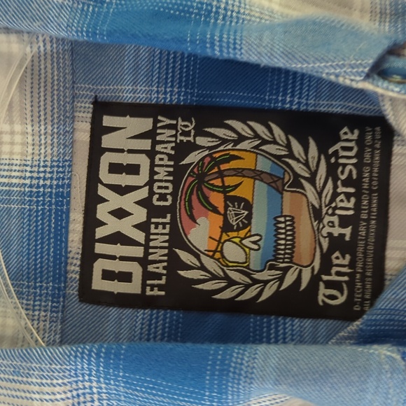 DIXXON The Pierside Prepleat Blue And Gray Plaid Shirt - Picture 2 of 8